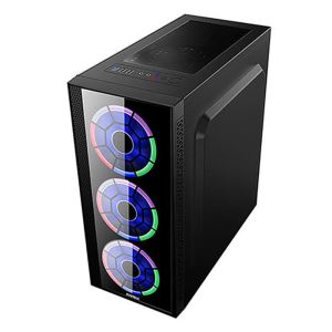 EVEREST CRYSTAL 4x120mm RAINBOW FAN 600W USB3.0 MidT ATX GAMING KASA