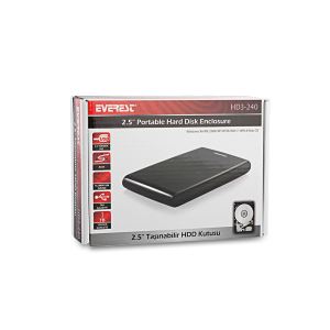 EVEREST HD3-240 2.5" SATA HARDDISK KUTUSU USB 3.0 - SİYAH