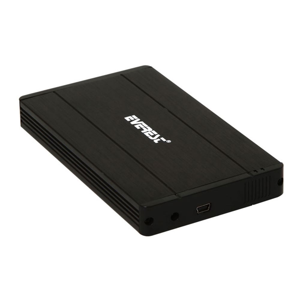 Everest HDC-270 Externes Festplattengehäuse Für 2,5" SATA HDD/SSD – USB 2.0, Aluminium, Plug & Play