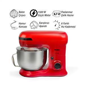 Fantom NFEST HM1500 1500 W 6.7 lt Stand Mikser Kırmızı