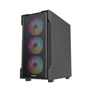 FAZEON F1 650W 80PLUS BRONZE Mesh 4x120mm Rainbow Fanlı mATX Bilgisayar Kasası