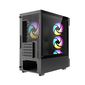 FAZEON F1 650W 80PLUS BRONZE Mesh 4x120mm Rainbow Fanlı mATX Bilgisayar Kasası