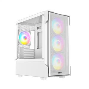 FAZEON F1 650W 80PLUS BRONZE Mesh 4x120mm Rainbow Fanlı mATX Beyaz Bilgisayar Kasası