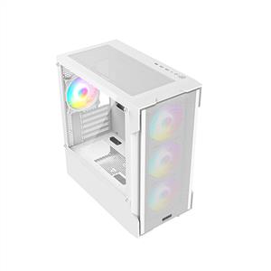 FAZEON F1 650W 80PLUS BRONZE Mesh 4x120mm Rainbow Fanlı mATX Beyaz Bilgisayar Kasası