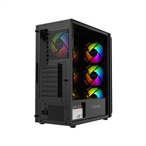 FAZEON F20 650W 80PLUS BRONZE Mesh 4x120mm ARGB Fanlı E-ATX Siyah Bilgisayar Kasası