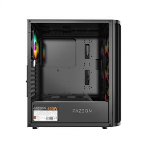 FAZEON F20 650W 80PLUS BRONZE Mesh 4x120mm ARGB Fanlı E-ATX Siyah Bilgisayar Kasası
