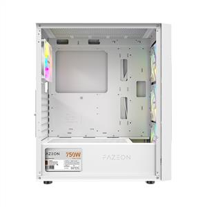 FAZEON F11 750W 80PLUS BRONZE MESH 4x120mm RGB Fanlı ATX Beyaz Bilgisayar Kasası