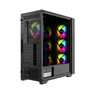 FAZEON F7 PLUS 650W 80PLUS BRONZE Mesh 4x120mm ARGB Fanlı ATX Siyah Bilgisayar Kasası