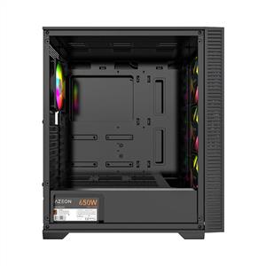 FAZEON F7 PLUS 650W 80PLUS BRONZE Mesh 4x120mm ARGB Fanlı ATX Siyah Bilgisayar Kasası