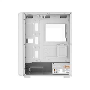 FAZEON F21 650W 80PLUS BRONZE Mesh 4x120mm ARGB Fanlı E-ATX Beyaz Bilgisayar Kasası