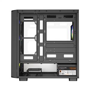 FAZEON F19 750W 80PLUS BRONZE 4x120mm ARGB Fanlı ATX Siyah Bilgisayar Kasası