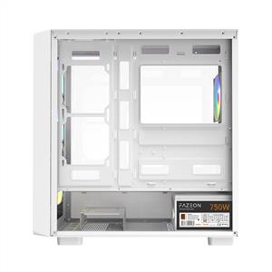 FAZEON F19 750W 80PLUS BRONZE 4x120mm ARGB Fanlı ATX Beyaz Bilgisayar Kasası