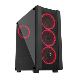 FRISBY MESH 4x120mm Dual-Ring RGB 600W 80 PLUS USB3.0 MidT ATX GAMING KASA