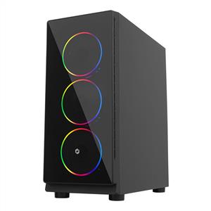 FRISBY 4x120mm DOUBLE SLIM RING FANLI 600W 80PLUS MidT ATX GAMING KASA