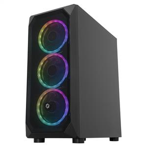 FRISBY 4x120mm DUAL RING RGB FANLI 600W 80 PLUS BRONZE MidT ATX GAMING KASA