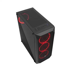 FRISBY 4x120mm DUAL RING RGB FANLI 600W 80 PLUS BRONZE MidT ATX GAMING KASA