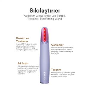 Geske Titreşimli Kırmızı Led Terapili Sıkılaştırıcı Yüz Bakım Cihazı