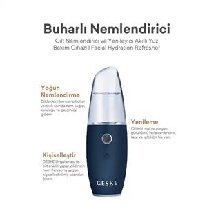 Geske Buharlı Cilt Nemlendirici ve Yenileyici Akıllı Yüz Bakım Cihazı Lacivert