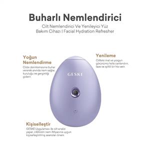 Geske Buharlı Cilt Nemlendirici Ve Yenileyici Yüz Bakım Cihazı Mor