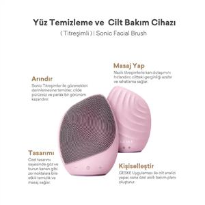 Geske Yüz Temizleme ve Cilt Bakım Cihazı Pembe