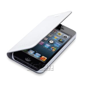 KİSS IPHONE 5 DERİ KILIF- (BEYAZ)