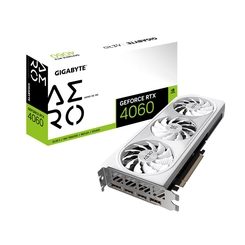 GIGABYTE RTX 4060 AERO OC 8GB GDDR6 128 Bit RGB LED Nvidia Ekran