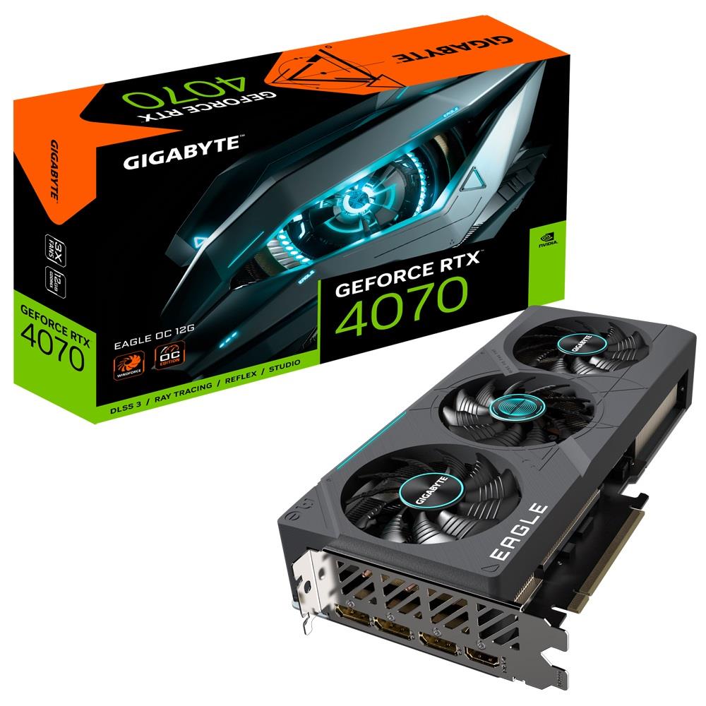 GIGABYTE GeForce RTX 4070 EAGLE OC 12GB GDDR6X 192Bit Nvidia RGB