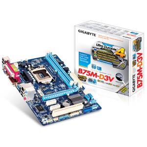 GIGABYTE B75M-D3V Intel B75 Soket 1155 DDR3 1600MHz DVI&VGA Anakart