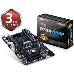 GIGABYTE 970A-DS3P AMD 970/SB950 AM3+ DDR3 2000MHz (O.C.) Anakart