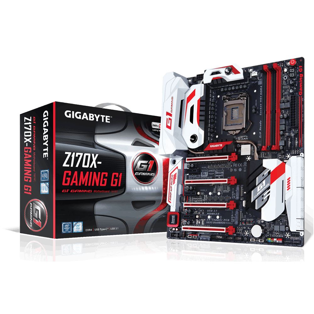 Carte Mère GIGABYTE GA-Z170X-Gaming 5 - Socket LGA 1151, Chipset Intel Z170, 4x DDR4, SLI/CrossFire, Audio Realtek ALC1150 - Pour Gaming Et Overclocking