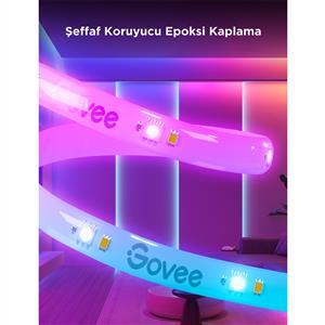Govee RGBICW WiFi+BT Matter Destekli Silikon Kaplamalı Kesilebilir LED Şerit - 5 Metre