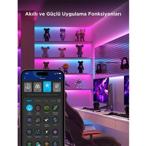 Govee RGBICW WiFi+BT Matter Destekli Silikon Kaplamalı Kesilebilir LED Şerit - 3 Metre