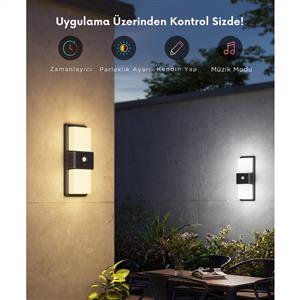 Govee Dış Mekan Hareket Sensörlü Duvar Aydınlatması IP65