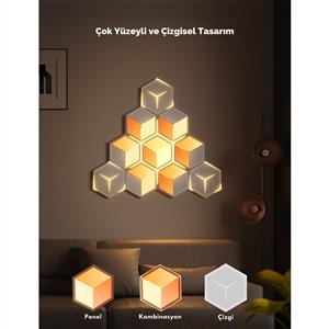 Govee Glide Hexa Ultra Gaming LED Duvar Aydınlatması 7 Parçalı