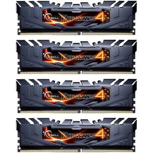 GSKILL 16GB (4x4GB) Ripjaws4 Siyah DDR4 2400MHz CL15 1.2V Ouad Kit Ram
