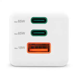 Hama Mini Şarj Cihazı 65W GaN 2*Usb-C+1*Usb-A - Beyaz