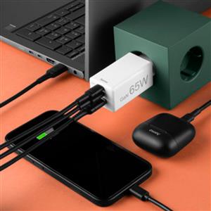 Hama Mini Şarj Cihazı 65W GaN 2*Usb-C+1*Usb-A - Beyaz