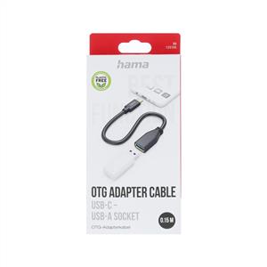 Hama USB OTG Kablo USB-C-USB-A 15cm - Siyah