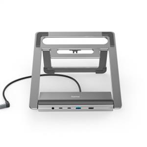 Hama Connect2Office Stand USBC Docking Station, Notebook Standı, 12 Port - Gri