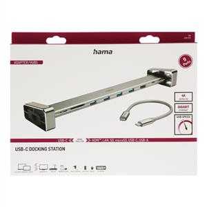 Hama Connect2Office Basic USBC Docking Station, 9 Ports - Gri