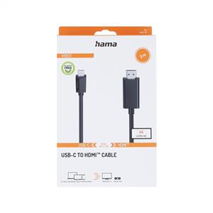 Hama  USB-C to HDMI 4K Kablo 3m - Siyah