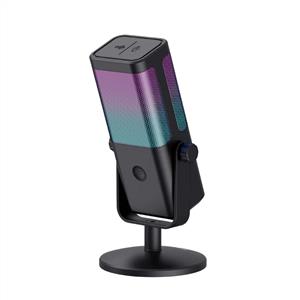 Havit GK65 RGB Profesyonel 192kHz 24Bit Hi-Fi Dahili Ses Kartlı Yayıncı Mikrofonu - Siyah