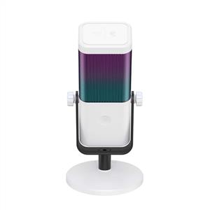 Havit GK65 RGB Profesyonel 192kHz 24Bit Hi-Fi Dahili Ses Kartlı Yayıncı Mikrofonu - Beyaz