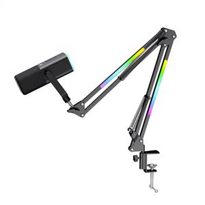Havit Gamenote GK71 Pro RGB 24-Bit 192kHz Stantlı Yayıncı Mikrofonu - Siyah