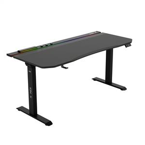 HAWK GAMING CHAIR ION X Çift Motorlu Yükseklik Ayarlı 160x80 RGB Siyah Oyuncu Masası