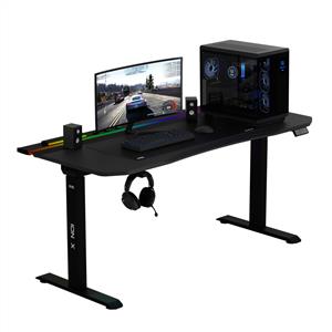 HAWK GAMING CHAIR ION X Çift Motorlu Yükseklik Ayarlı 160x80 RGB Siyah Oyuncu Masası