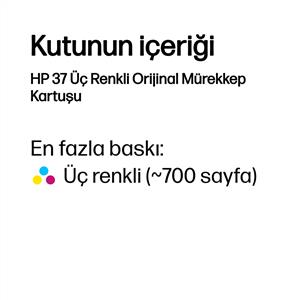 HP 37 RENKLİ MÜREKKEP KARTUŞU(7FP44AE)