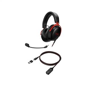 HyperX Cloud III Kablolu Kulak Üstü Oyuncu Kulaklığı - Kırmızı