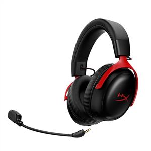 HyperX Cloud III S Kablosuz Kulak Üstü Oyuncu Kulaklığı - Kırmızı