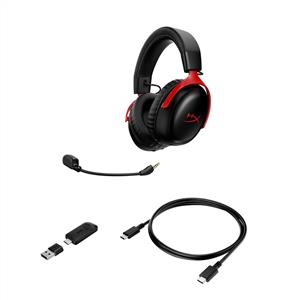 HyperX Cloud III S Kablosuz Kulak Üstü Oyuncu Kulaklığı - Kırmızı